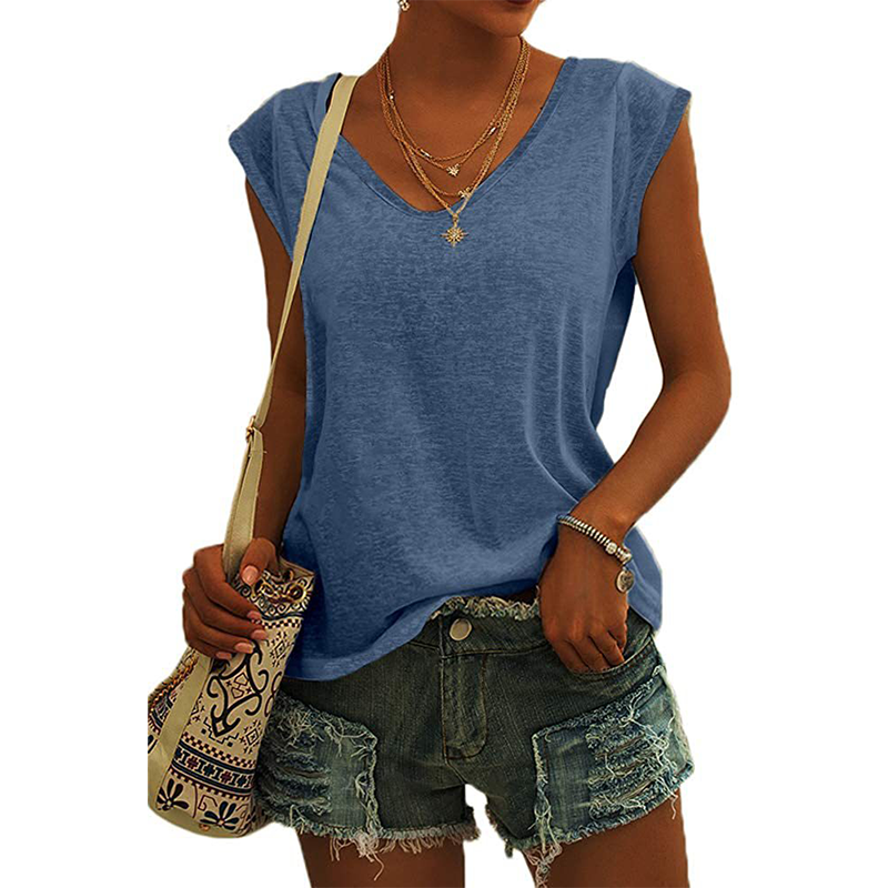 ⏰ 50 % RABATT – Nur für kurze Zeit ✨Lässiges Damen-Tanktop mit V-Ausschnitt und lockerer Passform