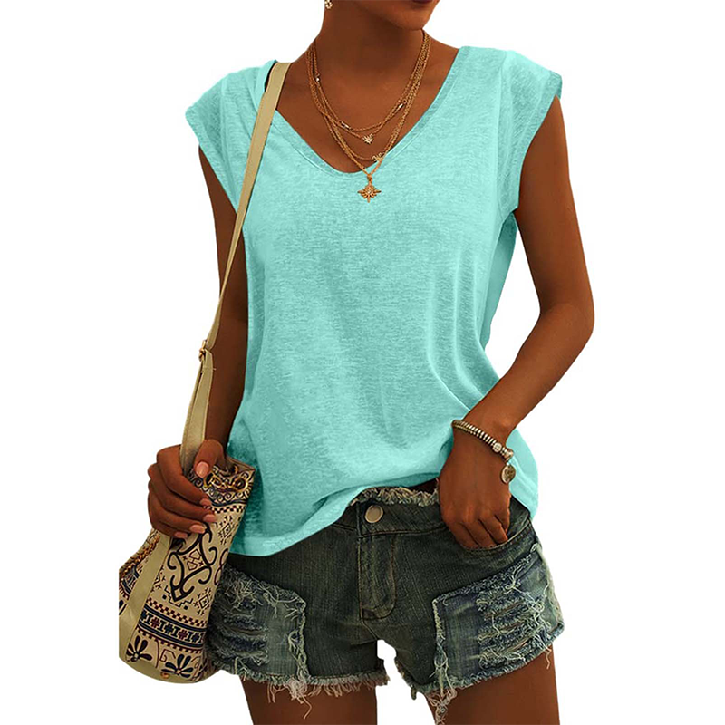 ⏰ 50 % RABATT – Nur für kurze Zeit ✨Lässiges Damen-Tanktop mit V-Ausschnitt und lockerer Passform