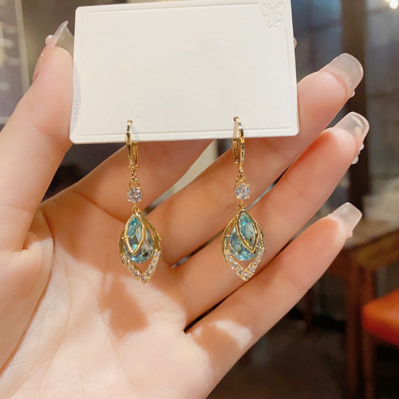 ⏰ 30 % RABATT – Nur für kurze Zeit ✨ Himmelblaue Drop-Dangle-Creolen
