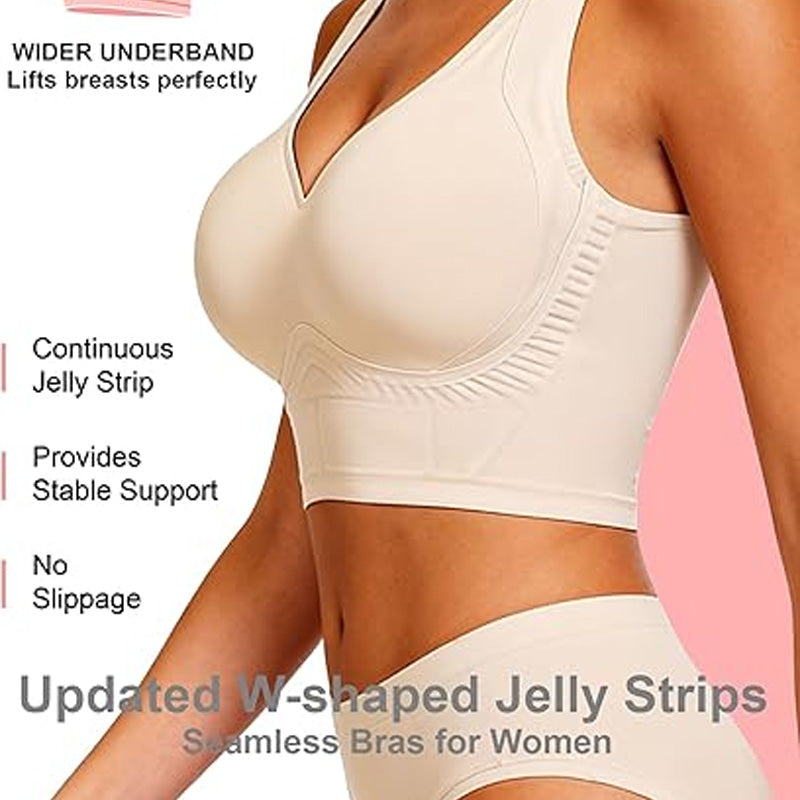 ⏰ 40 % RABATT – Nur für kurze Zeit ✨Nahtloser Stütz-BH mit 7 Haken – Plus Size, Lift-Effekt & Komfort 🩷