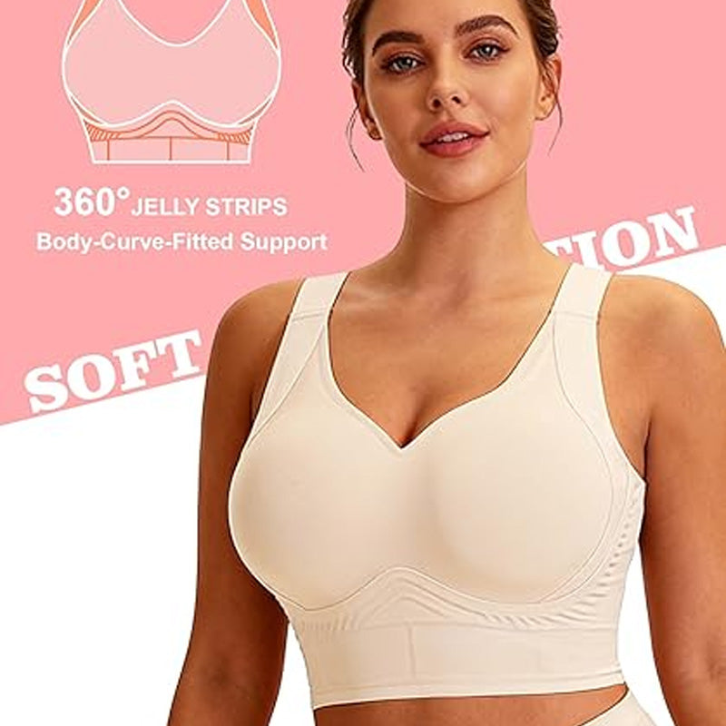 ⏰ 40 % RABATT – Nur für kurze Zeit ✨Nahtloser Stütz-BH mit 7 Haken – Plus Size, Lift-Effekt & Komfort 🩷