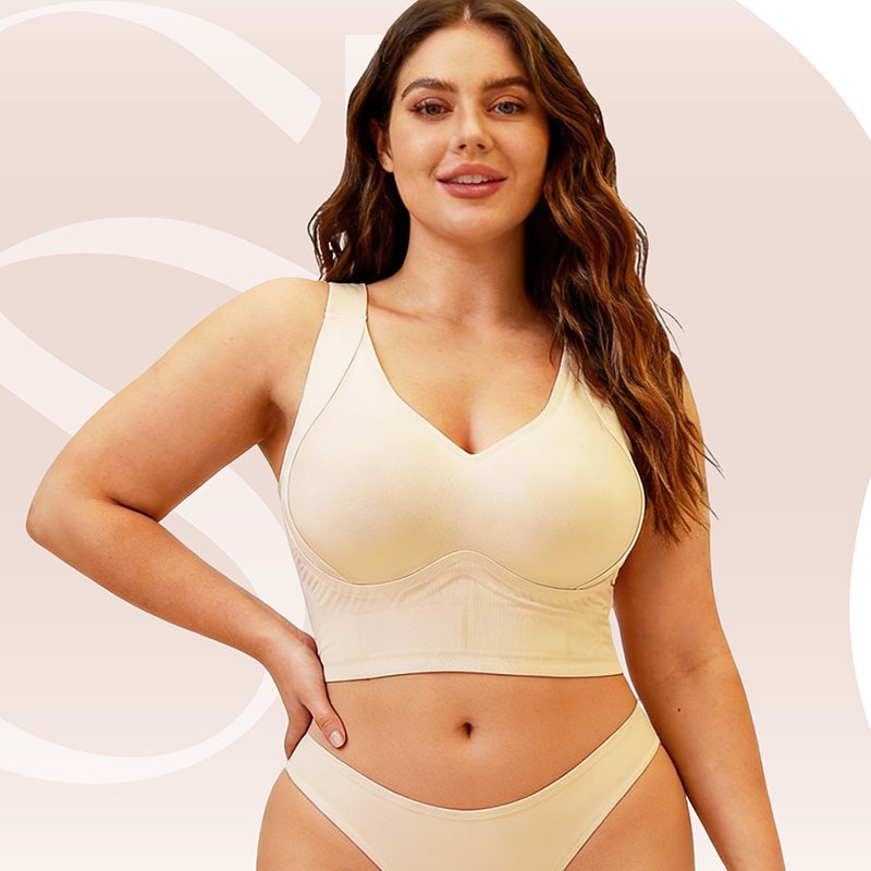 ⏰ 40 % RABATT – Nur für kurze Zeit ✨Nahtloser Stütz-BH mit 7 Haken – Plus Size, Lift-Effekt & Komfort 🩷