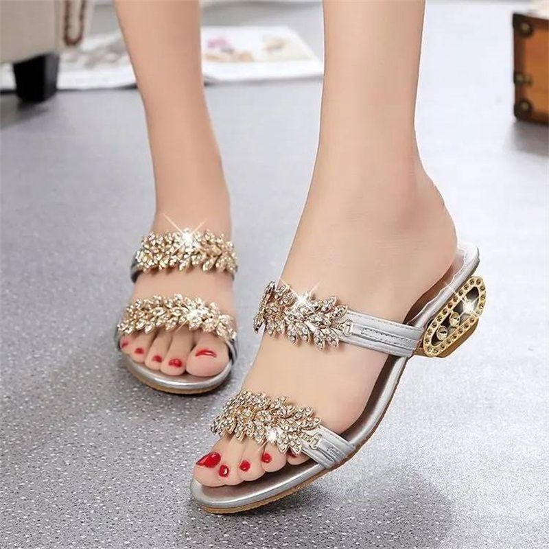 📢📢Letzter Tag – 50 % Rabatt!! ⏰Modische Damen Sandalen mit Strass – Bequem & Stilvoll 👡 Für Sommer & Freizeit
