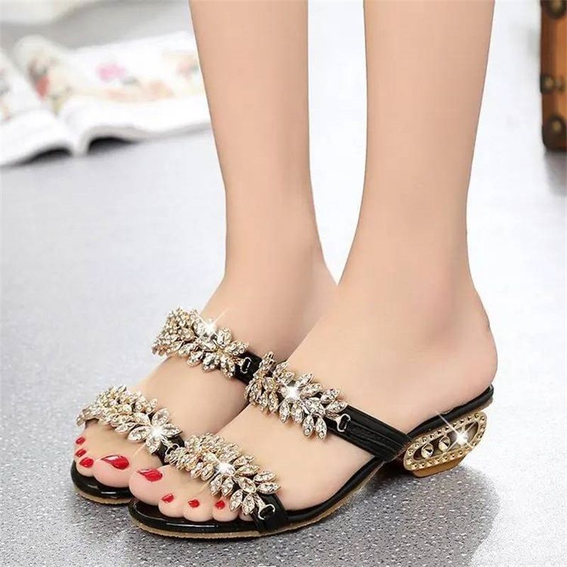 📢📢Letzter Tag – 50 % Rabatt!! ⏰Modische Damen Sandalen mit Strass – Bequem & Stilvoll 👡 Für Sommer & Freizeit