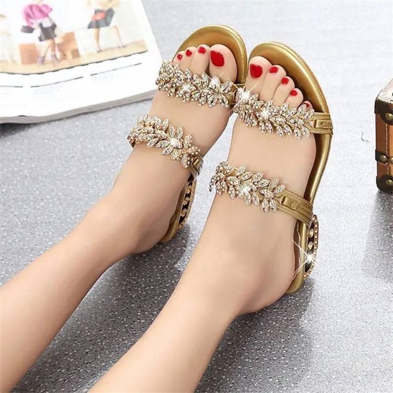 📢📢Letzter Tag – 50 % Rabatt!! ⏰Modische Damen Sandalen mit Strass – Bequem & Stilvoll 👡 Für Sommer & Freizeit