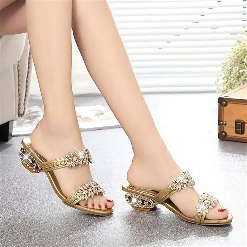 📢📢Letzter Tag – 50 % Rabatt!! ⏰Modische Damen Sandalen mit Strass – Bequem & Stilvoll 👡 Für Sommer & Freizeit