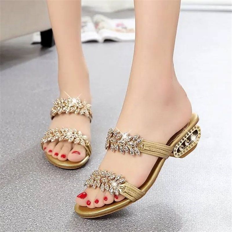 📢📢Letzter Tag – 50 % Rabatt!! ⏰Modische Damen Sandalen mit Strass – Bequem & Stilvoll 👡 Für Sommer & Freizeit