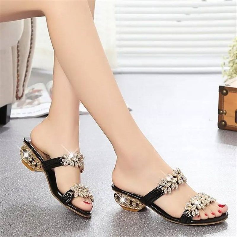 📢📢Letzter Tag – 50 % Rabatt!! ⏰Modische Damen Sandalen mit Strass – Bequem & Stilvoll 👡 Für Sommer & Freizeit