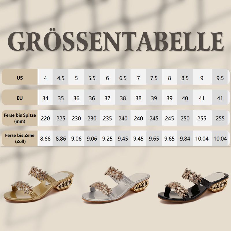 📢📢Letzter Tag – 50 % Rabatt!! ⏰Modische Damen Sandalen mit Strass – Bequem & Stilvoll 👡 Für Sommer & Freizeit