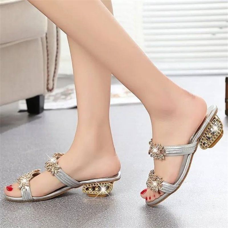 📢📢Letzter Tag – 50 % Rabatt!! ⏰Modische Damen Sandalen mit Strass – Bequem & Stilvoll 👡 Für Sommer & Freizeit