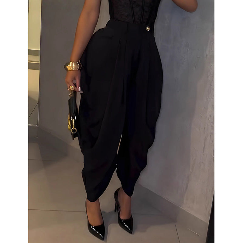 ⏰ 50 % RABATT – Nur für kurze Zeit ✨Lässige Damenhose mit hoher Taille und weitem Bein