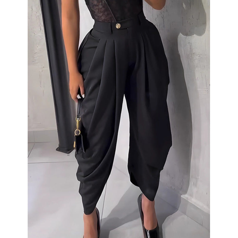 ⏰ 50 % RABATT – Nur für kurze Zeit ✨Lässige Damenhose mit hoher Taille und weitem Bein