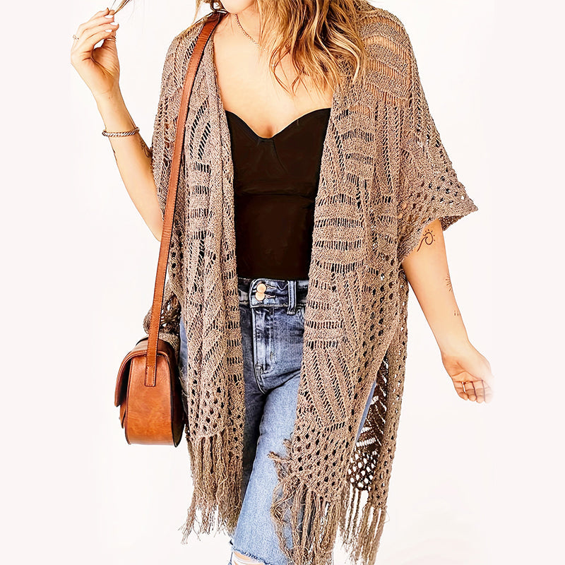 ⏰ 40 % RABATT – Nur für kurze Zeit ✨Damen Strick-Cardigan mit offener Front 🌿 Leicht & Ideal für Alltag und Sommerabende