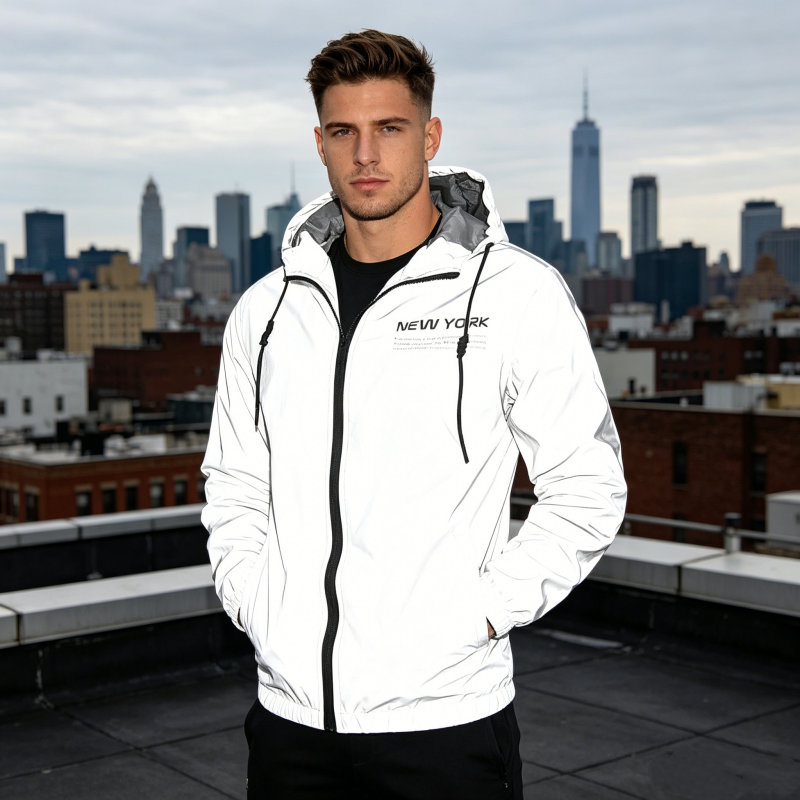 ⏰ 40 % RABATT – Nur für kurze Zeit ✨Reflektierende Motorradjacke 🏍️ Winddicht & Ideal für Motorrad, Outdoor und Freizeit