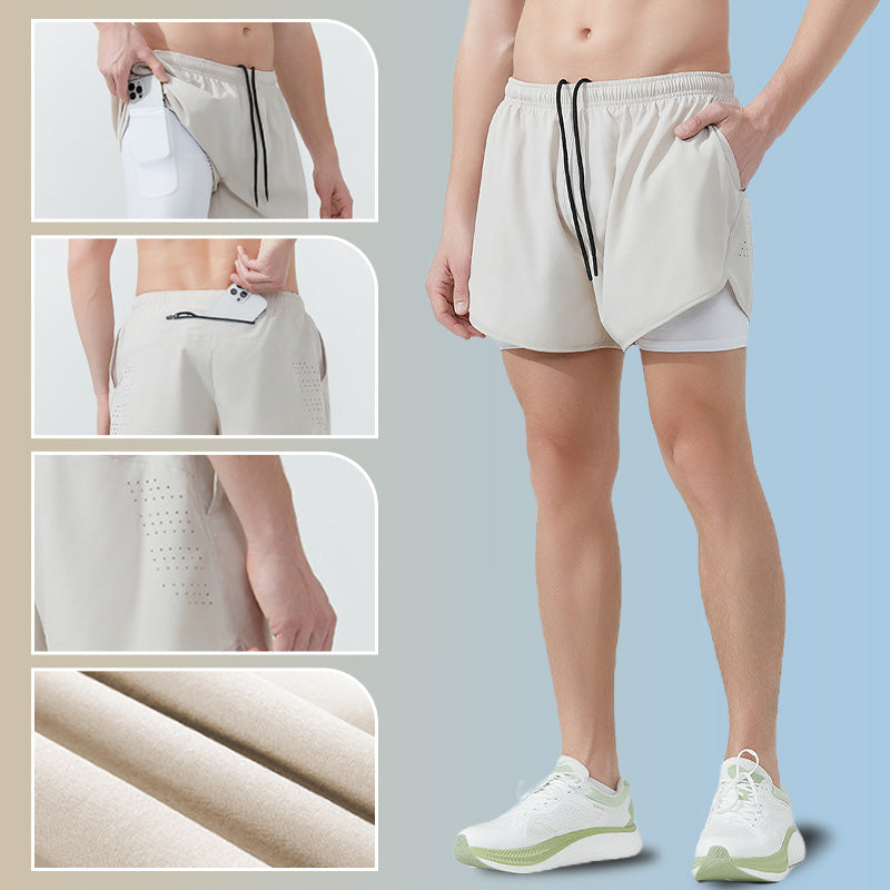 ⏰ 50 % RABATT – Nur für kurze Zeit ✨Herren Sport-Set für den Sommer 🏃 Schnell trocknendes Tanktop & Lockere Shorts
