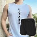 ⏰ 50 % RABATT – Nur für kurze Zeit ✨Herren Sport-Set für den Sommer 🏃 Schnell trocknendes Tanktop & Lockere Shorts