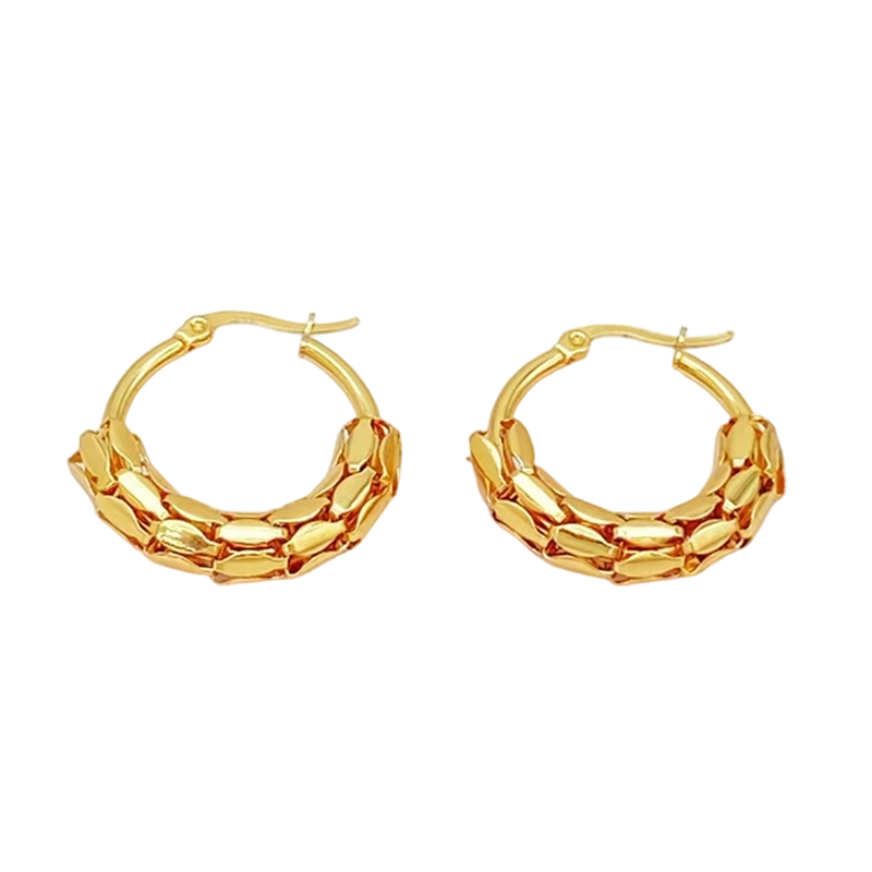⏰ 30 % RABATT – Nur für kurze Zeit ✨Strukturierte Creolen für Damen ✨ Elegant & Zeitlos im Alltag tragbar