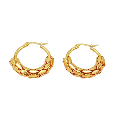 ⏰ 30 % RABATT – Nur für kurze Zeit ✨Strukturierte Creolen für Damen ✨ Elegant & Zeitlos im Alltag tragbar