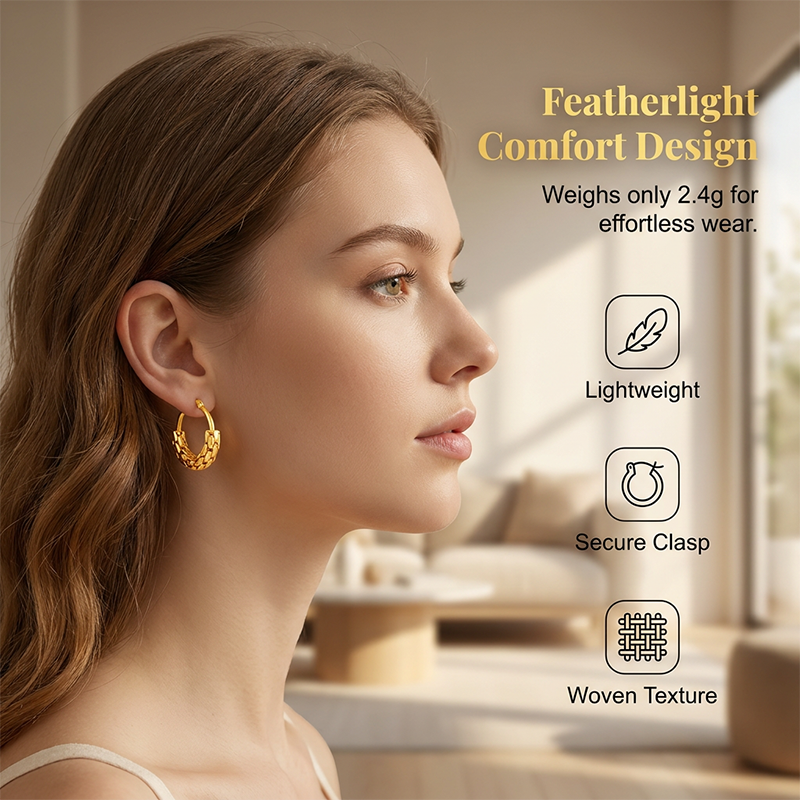 ⏰ 30 % RABATT – Nur für kurze Zeit ✨Strukturierte Creolen für Damen ✨ Elegant & Zeitlos im Alltag tragbar