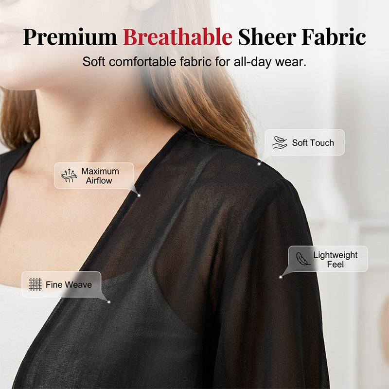 📢📢50 % RABATT !! ⏰Leichte Damen Chiffon-Strickjacke ☀️ Luftig, Elegant & Perfekt für den Sommer