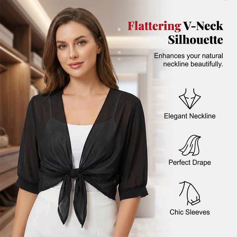 📢📢50 % RABATT !! ⏰Leichte Damen Chiffon-Strickjacke ☀️ Luftig, Elegant & Perfekt für den Sommer