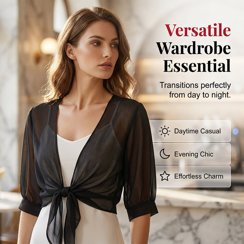 📢📢50 % RABATT !! ⏰Leichte Damen Chiffon-Strickjacke ☀️ Luftig, Elegant & Perfekt für den Sommer