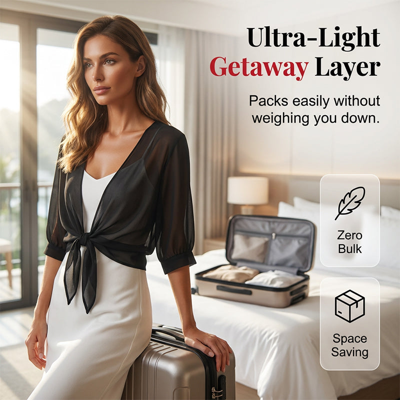 📢📢50 % RABATT !! ⏰Leichte Damen Chiffon-Strickjacke ☀️ Luftig, Elegant & Perfekt für den Sommer