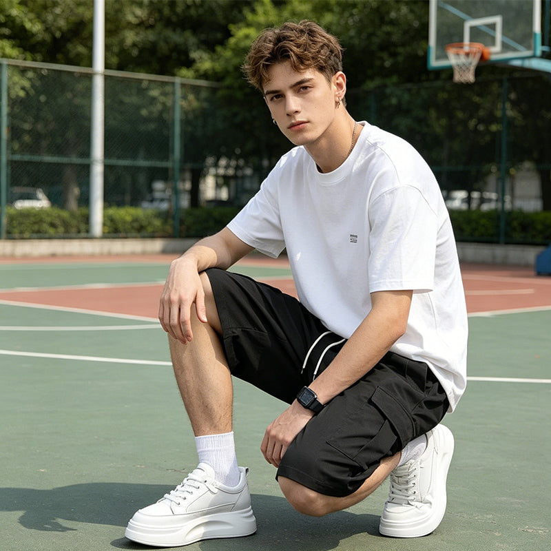 🩳 50% OFF NOW! 🔥 Men's Casual Cargo Shorts with Drawstring – Lightweight, multi-pockets & elastic waist – perfect for hiking, travel or hot summer days ☀️