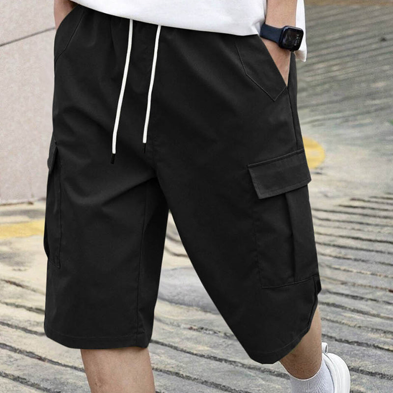 🩳 50% OFF NOW! 🔥 Men's Casual Cargo Shorts with Drawstring – Lightweight, multi-pockets & elastic waist – perfect for hiking, travel or hot summer days ☀️