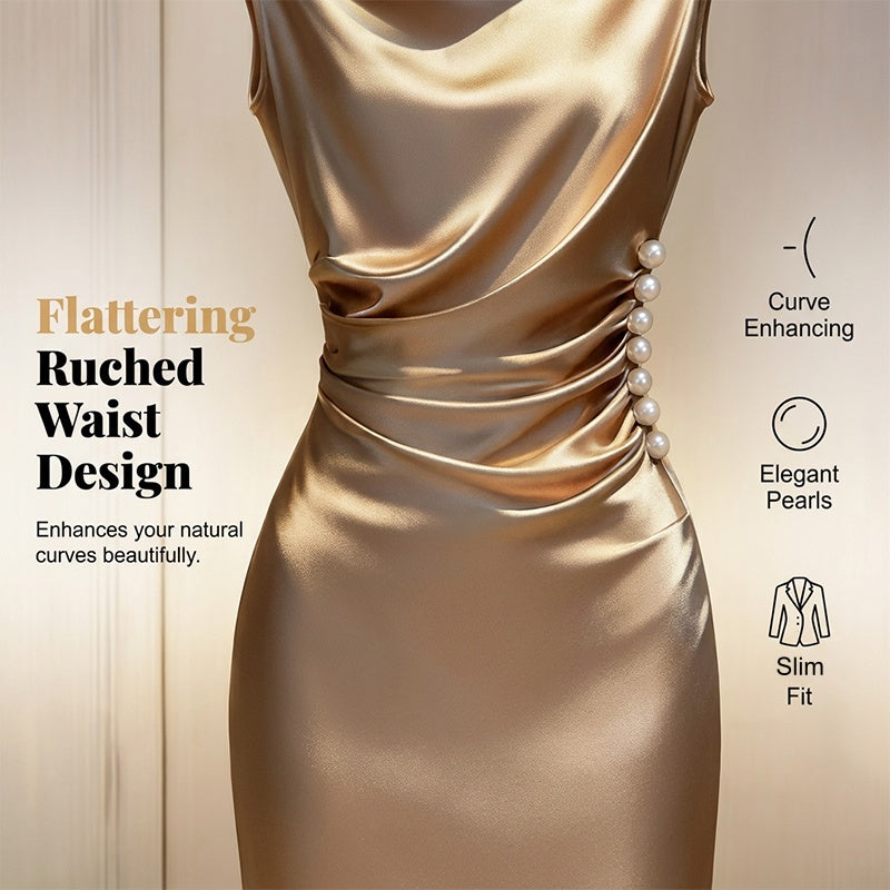 ⏰ 40 % RABATT – Nur für kurze Zeit ✨Elegantes Damen Midikleid 💃 Perfekt für Abendessen, Hochzeiten & Partys