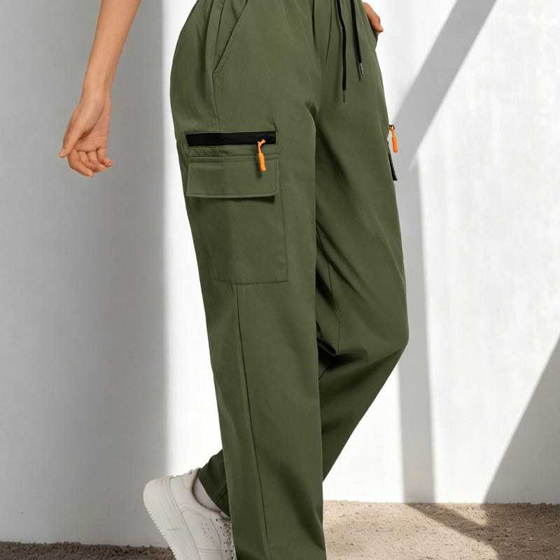 ⏰ 50 % RABATT – Nur für kurze Zeit ✨Schnelltrocknende Damen Sporthose 🏃‍♀️ Leicht, Luftig & Mit Praktischen Taschen