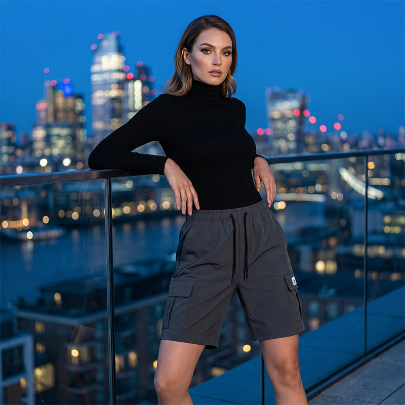 ⏰ 50 % RABATT – Nur für kurze Zeit ✨Damen Cargo Shorts mit Elastischem Bund 👖 Locker, Bequem & Mit Kordelzug