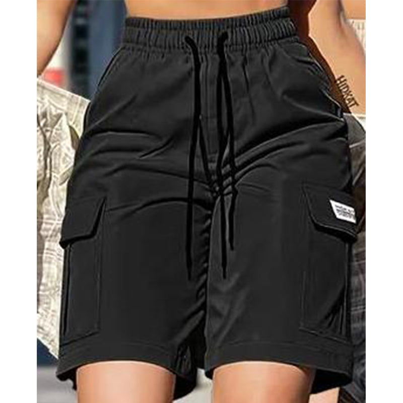 ⏰ 50 % RABATT – Nur für kurze Zeit ✨Damen Cargo Shorts mit Elastischem Bund 👖 Locker, Bequem & Mit Kordelzug