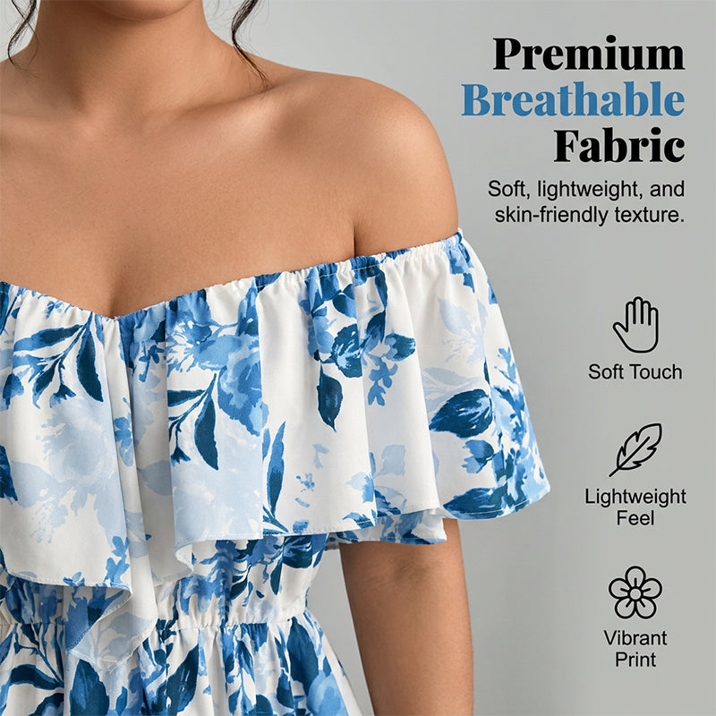 ⏰ 50 % RABATT – Nur für kurze Zeit ✨Großgrößen Damen Cami Top ✨ Schulterfrei, Locker & Mit Rüschenbesatz
