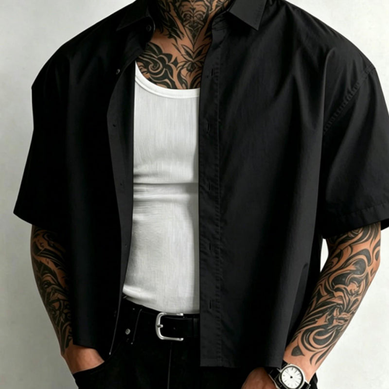 ⏰ 50 % RABATT – Nur für kurze Zeit ✨Modernes Herren Button-Up Hemd 🛍️ Minimalistischer Stil & Lockerer Komfort
