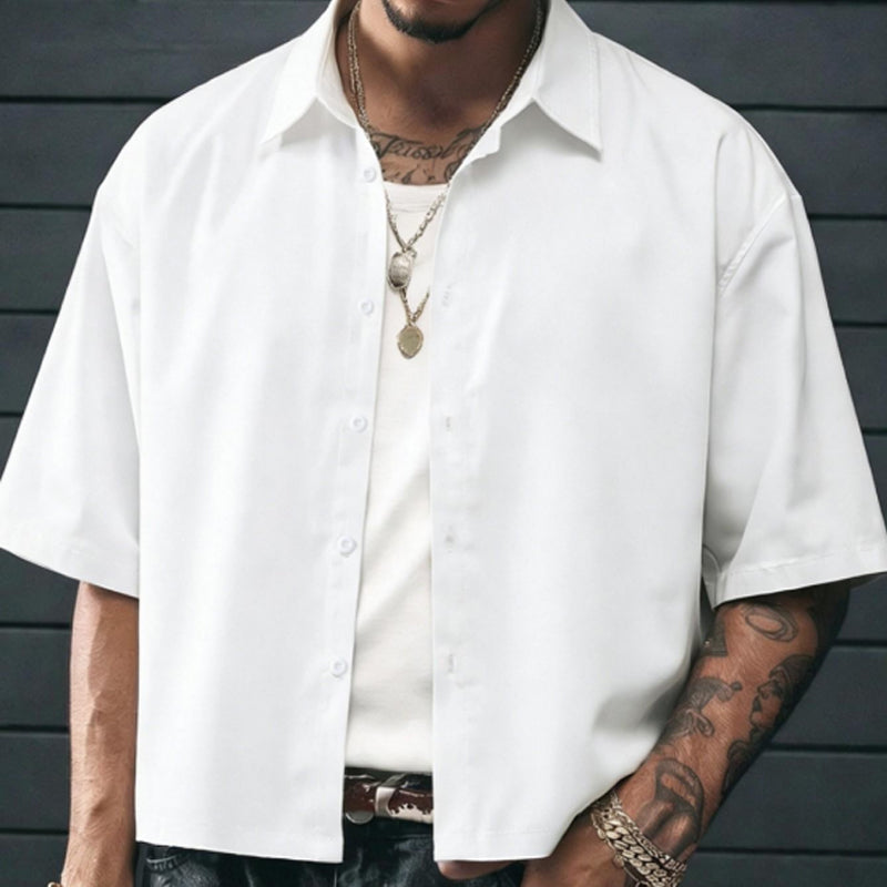 ⏰ 50 % RABATT – Nur für kurze Zeit ✨Modernes Herren Button-Up Hemd 🛍️ Minimalistischer Stil & Lockerer Komfort
