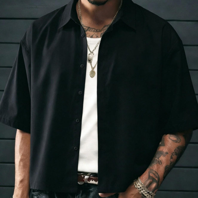 ⏰ 50 % RABATT – Nur für kurze Zeit ✨Modernes Herren Button-Up Hemd 🛍️ Minimalistischer Stil & Lockerer Komfort