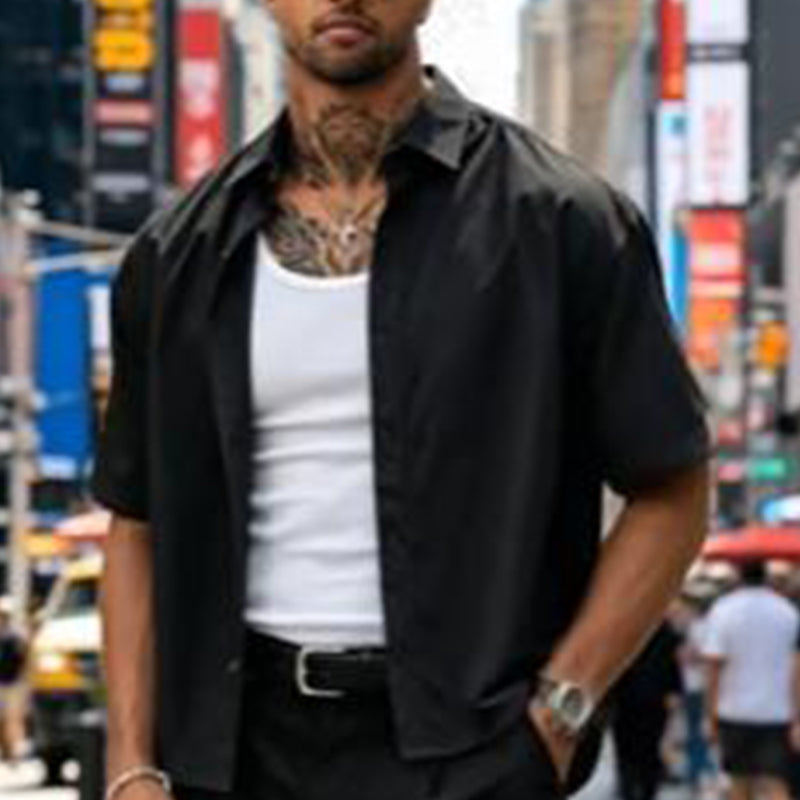 ⏰ 50 % RABATT – Nur für kurze Zeit ✨Modernes Herren Button-Up Hemd 🛍️ Minimalistischer Stil & Lockerer Komfort