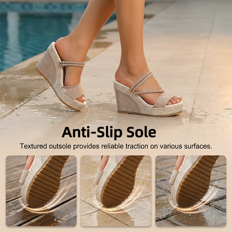 ⏰ 50 % RABATT – Nur für kurze Zeit ✨Damen Keilsandaletten mit Absatz 👡 Bequem, Elegant & Sommerlich Leicht