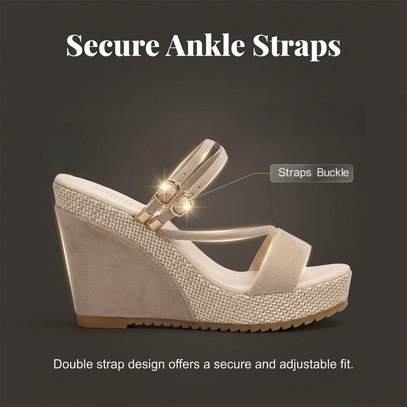 ⏰ 50 % RABATT – Nur für kurze Zeit ✨Damen Keilsandaletten mit Absatz 👡 Bequem, Elegant & Sommerlich Leicht