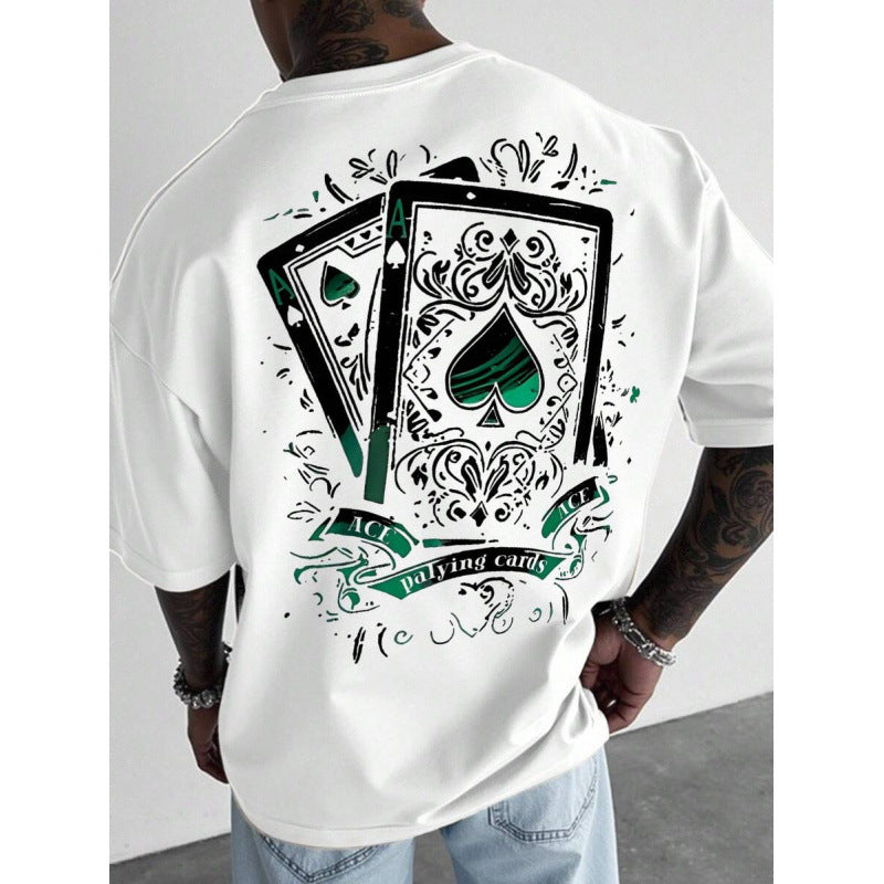 ⏰ 50 % RABATT – Nur für kurze Zeit ✨Herren-T-Shirt mit Spielkartenmotiv