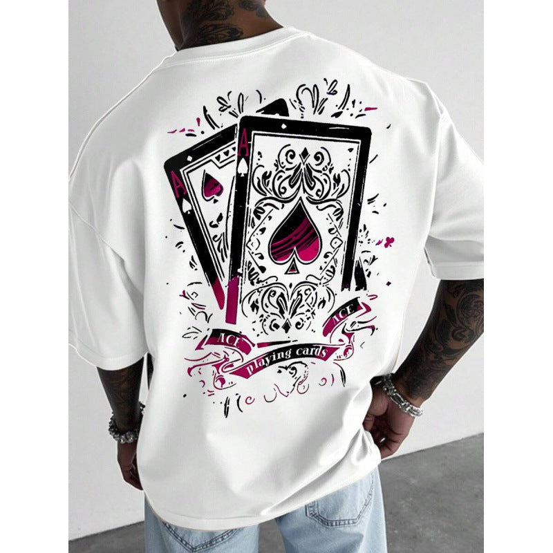 ⏰ 50 % RABATT – Nur für kurze Zeit ✨Herren-T-Shirt mit Spielkartenmotiv