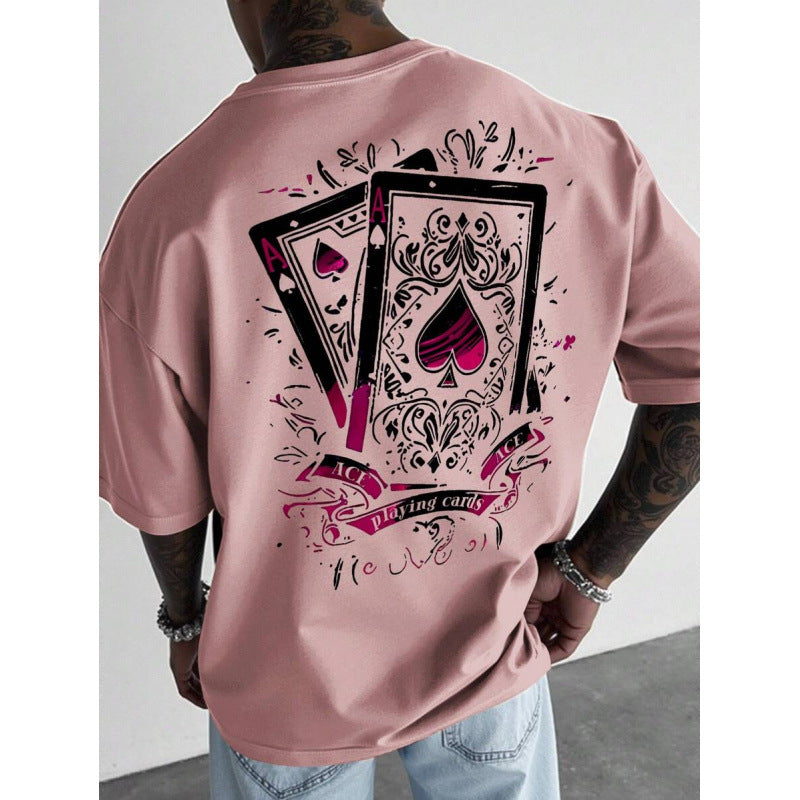 ⏰ 50 % RABATT – Nur für kurze Zeit ✨Herren-T-Shirt mit Spielkartenmotiv