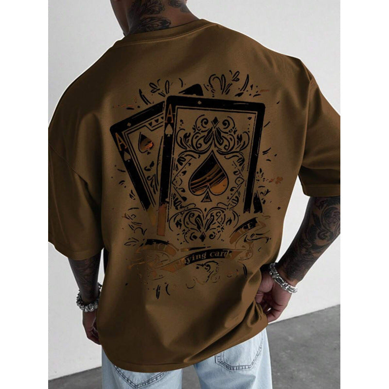 ⏰ 50 % RABATT – Nur für kurze Zeit ✨Herren-T-Shirt mit Spielkartenmotiv