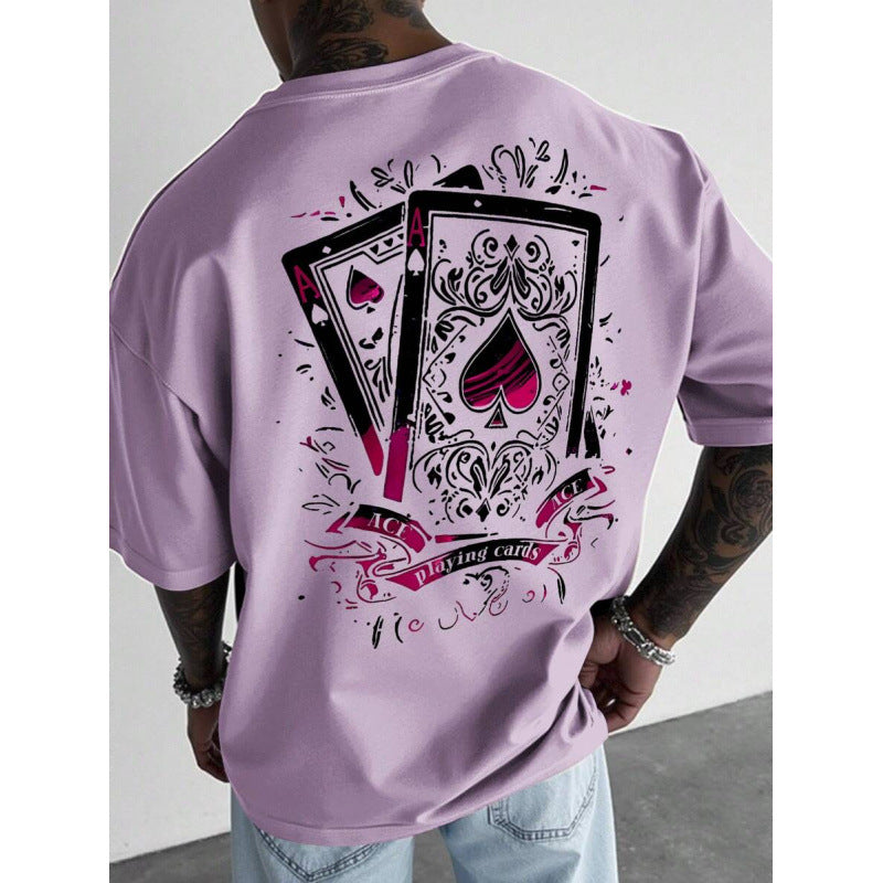 ⏰ 50 % RABATT – Nur für kurze Zeit ✨Herren-T-Shirt mit Spielkartenmotiv