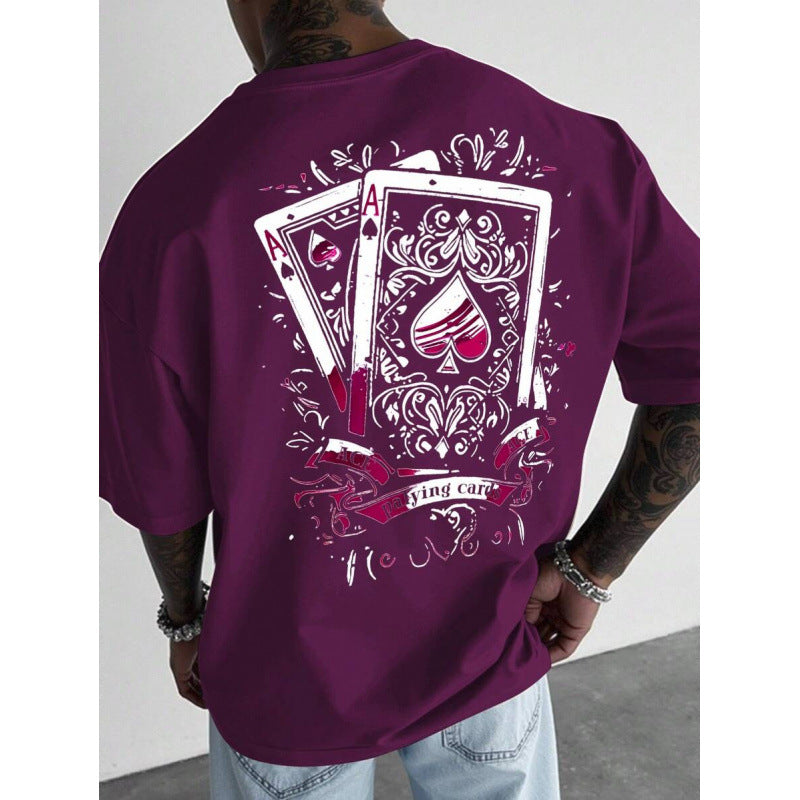 ⏰ 50 % RABATT – Nur für kurze Zeit ✨Herren-T-Shirt mit Spielkartenmotiv
