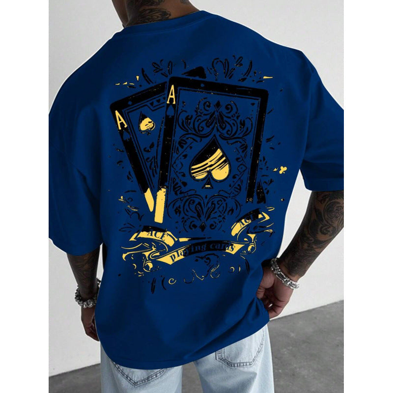 ⏰ 50 % RABATT – Nur für kurze Zeit ✨Herren-T-Shirt mit Spielkartenmotiv