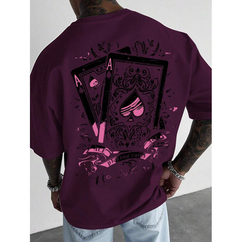 ⏰ 50 % RABATT – Nur für kurze Zeit ✨Herren-T-Shirt mit Spielkartenmotiv