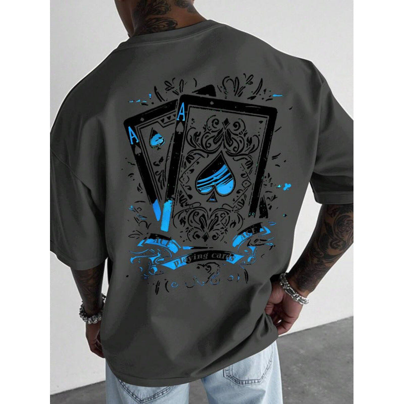 ⏰ 50 % RABATT – Nur für kurze Zeit ✨Herren-T-Shirt mit Spielkartenmotiv