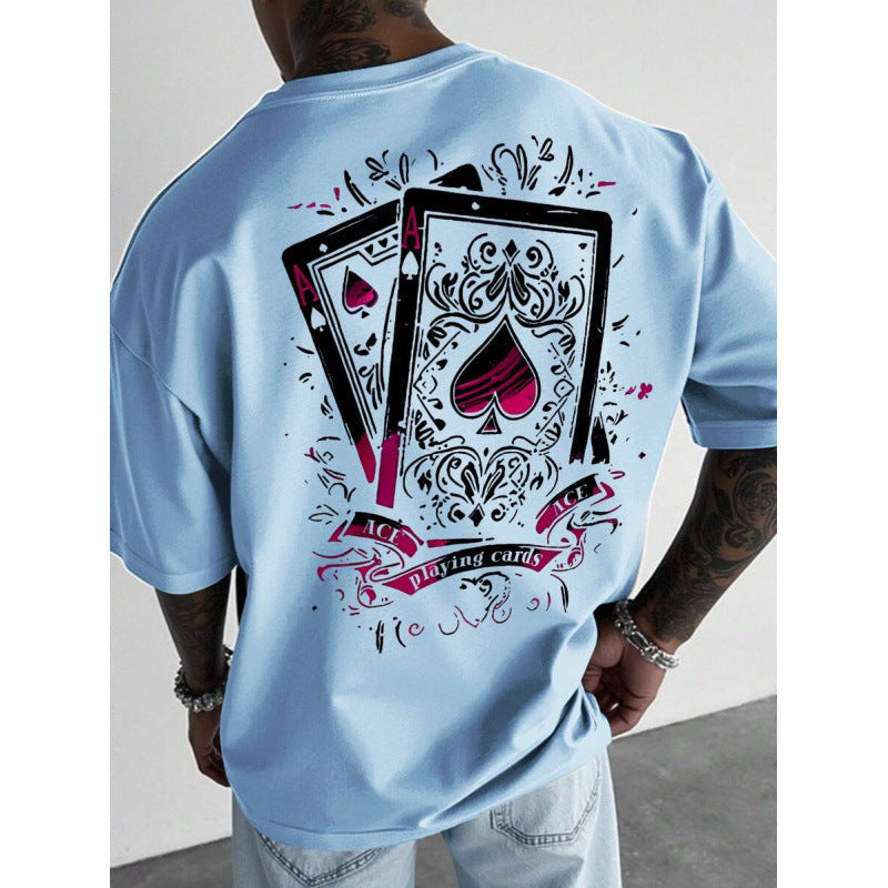 ⏰ 50 % RABATT – Nur für kurze Zeit ✨Herren-T-Shirt mit Spielkartenmotiv